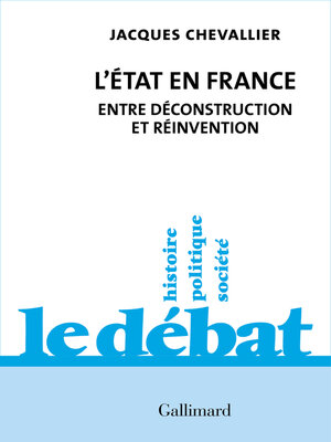 cover image of L'État en France. Entre déconstruction et réinvention